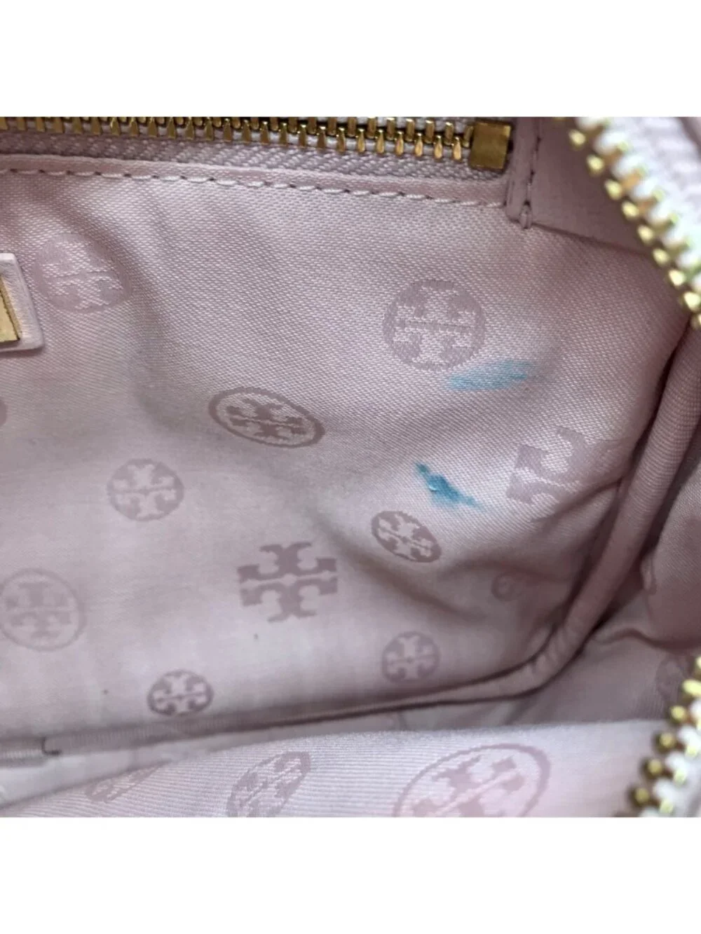 Tory Burch Blush Pink Leather Alexa Stitch Camera Crossbody Bag